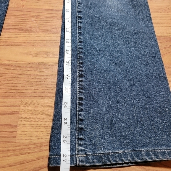 𝅺Marks & Spencer Per Una Roma Dark Blue Denim Bootcut Jeans Size 12 - Picture 4 of 13